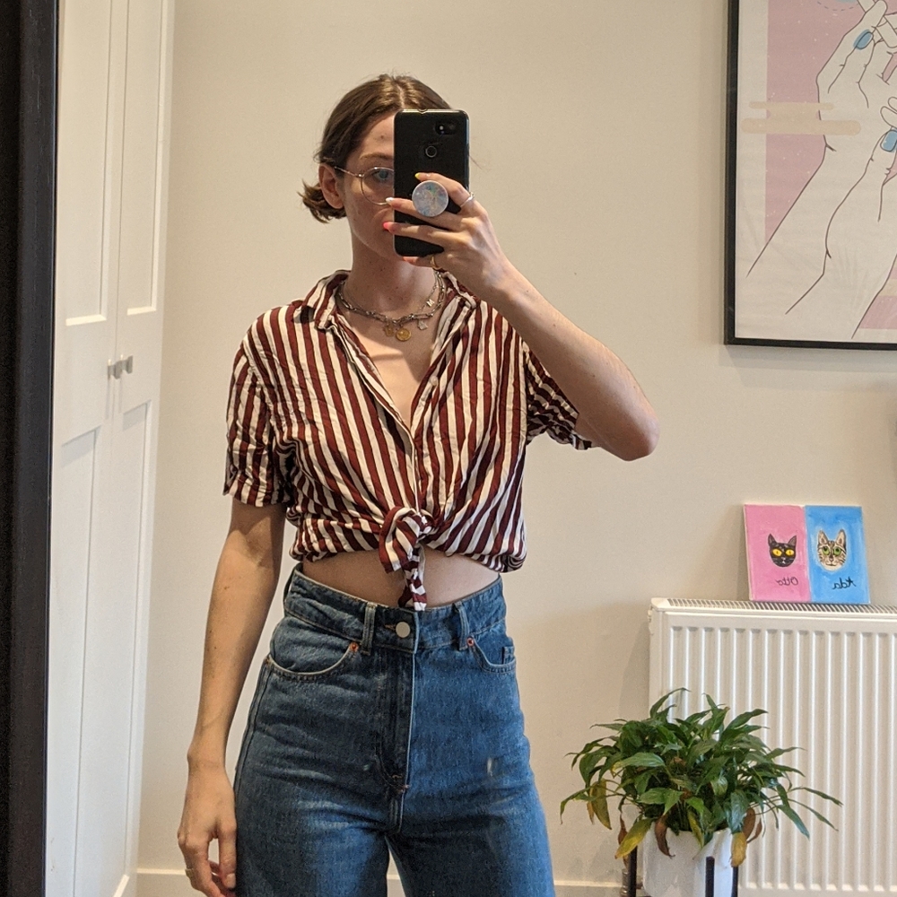 Stripped button up shirt